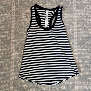 Lululemon Love Tank—Striped Navy and White Racerback